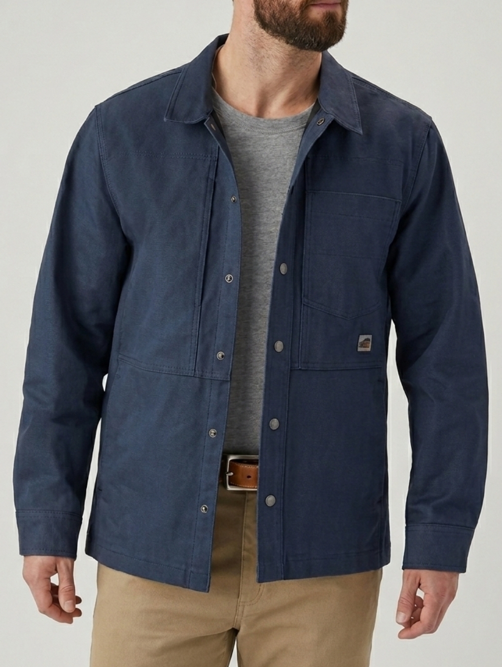 Duluth Trading Co. 40 Grit Standard Fit Lined Shirt Jack, Blue/Black, Mens 2X